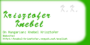 krisztofer knebel business card